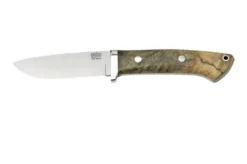 Bark River Classic Drop Point Hunter CPM S45VN Buckeye Burl, Fixed Knife