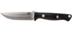 Bark River Bravo EDC A2, Black Canvas Micarta, Black Sheath