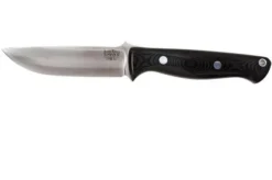 Bark River Gunny CPM 3V, Black Linen Micarta, Brown Sheath