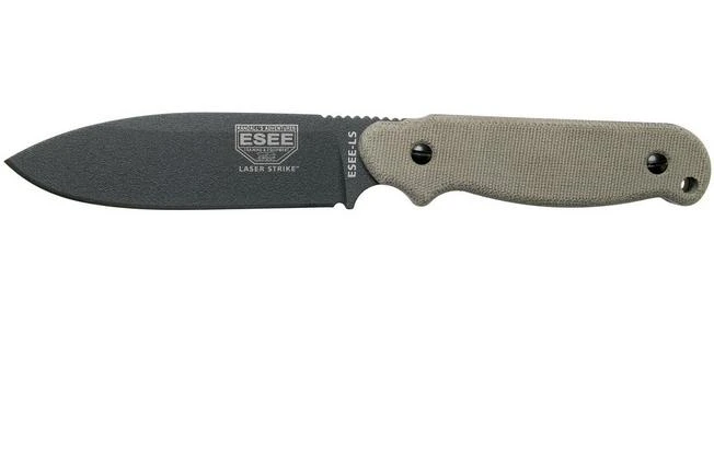 ESEE Laser Strike Tactical Gunsmoke LS-PTG Survival Knife With Kydex Sheath + Belt Clip