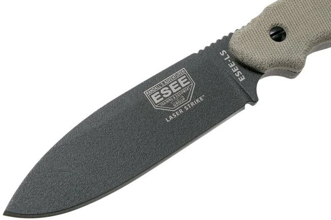 ESEE Laser Strike Tactical Gunsmoke LS-PTG Survival Knife With Kydex Sheath + Belt Clip - Image 3