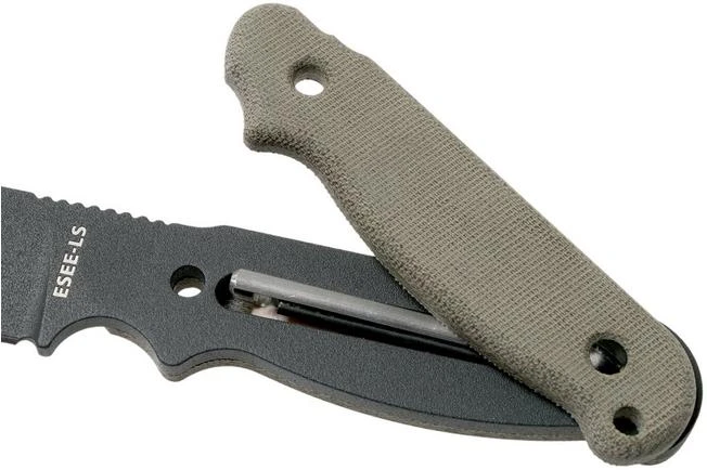 ESEE Laser Strike Tactical Gunsmoke LS-PTG Survival Knife With Kydex Sheath + Belt Clip - Image 6