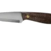Brisa Bobtail 80 Bison Micarta Handle, 12C27 Scandi, Leather Sheath 9955
