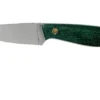 Brisa Bobtail 80 Green Micarta Handle, 12C27, Leather Sheath 9958