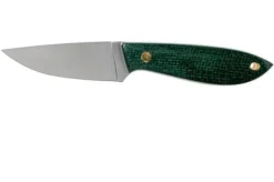 Brisa Bobtail 80 Green Micarta Handle, 12C27, Leather Sheath 9958