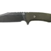 Rick Hinderer Ranch Bowie Green Canvas Micarta, Battle Black, Bowie Knife