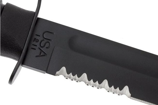 KA-BAR USMC 1214 Partly Serrated, Kraton, Kydex Sheath - Image 3