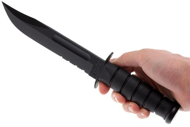 KA-BAR USMC 1214 Partly Serrated, Kraton, Kydex Sheath - Image 5