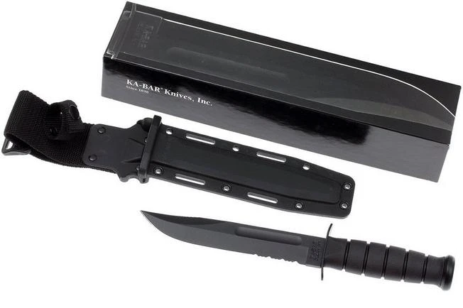 KA-BAR USMC 1214 Partly Serrated, Kraton, Kydex Sheath - Image 8