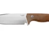 Lionsteel T6 Satin, Natural Canvas Micarta T6-CVN Fixed Knife