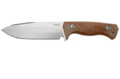Lionsteel T6 Satin, Natural Canvas Micarta T6-CVN Fixed Knife