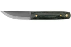 LT Wright Pronghorn, O1, Matte Black Micarta, Leather Sheath, Bushcraft Knife