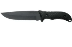 Schrade Frontier Fixed Blade SCHF38, 1095 Carbon Steel, Fixed Knife With Sharpening Stone & Firesteel