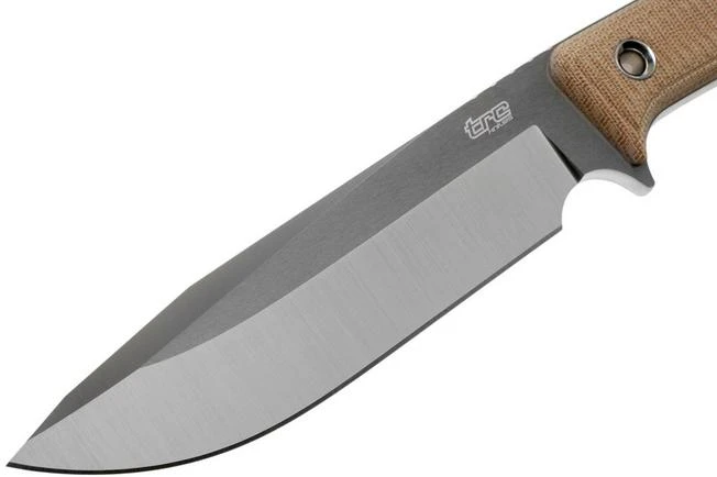 TRC Knives Apocalypse, Elmax, Natural Canvas Micarta, Survival Knife - Image 3