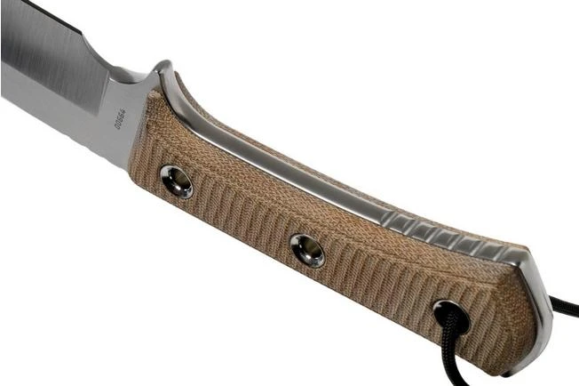 TRC Knives Apocalypse, Elmax, Natural Canvas Micarta, Survival Knife - Image 4