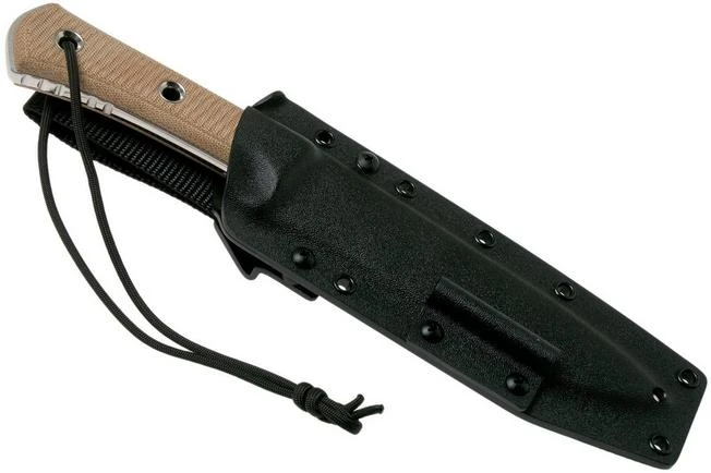 TRC Knives Apocalypse, Elmax, Natural Canvas Micarta, Survival Knife - Image 6