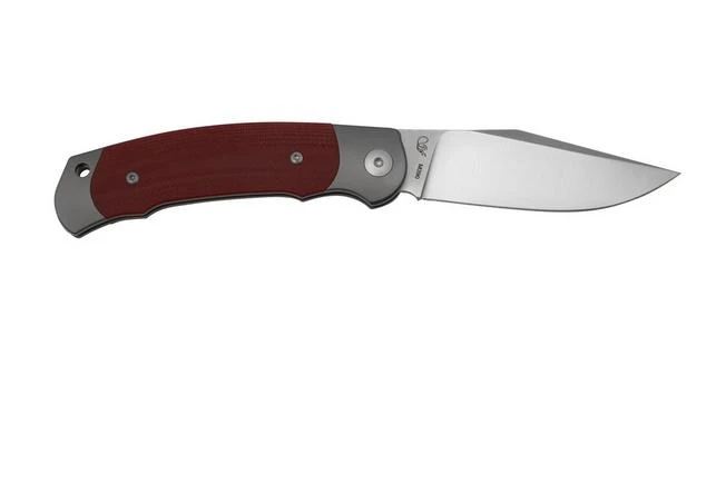 Viper Twin, V6002GR, Satin M390, Red G10 Pocket Knife, Fabrizio Silvestrelli Design - Image 2