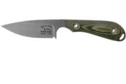 White River Knives M1 Caper Black & OD Linen Micarta Fixed Knife, Kydex Sheath